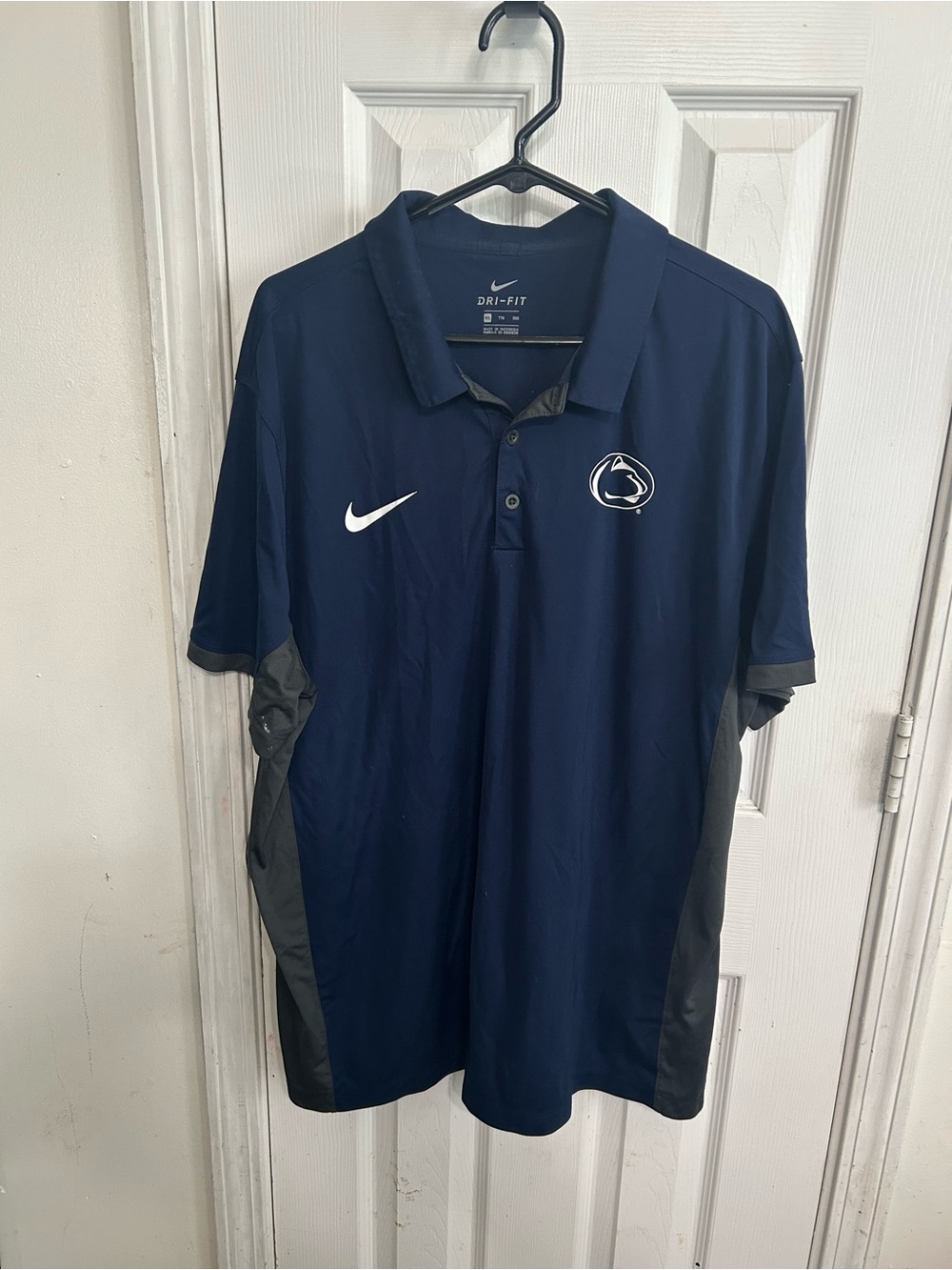 Nike Navy and Gray Penn State Dri-FIT Polo